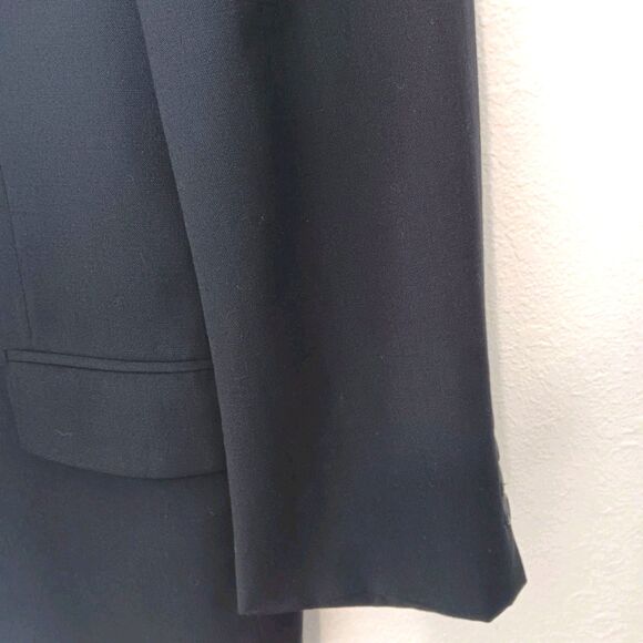 Vtg PERRY ELLIS 46R Navy Blue Wool Blazer MADE IN USA The Coach House 80s 90s - Picture 6 of 14